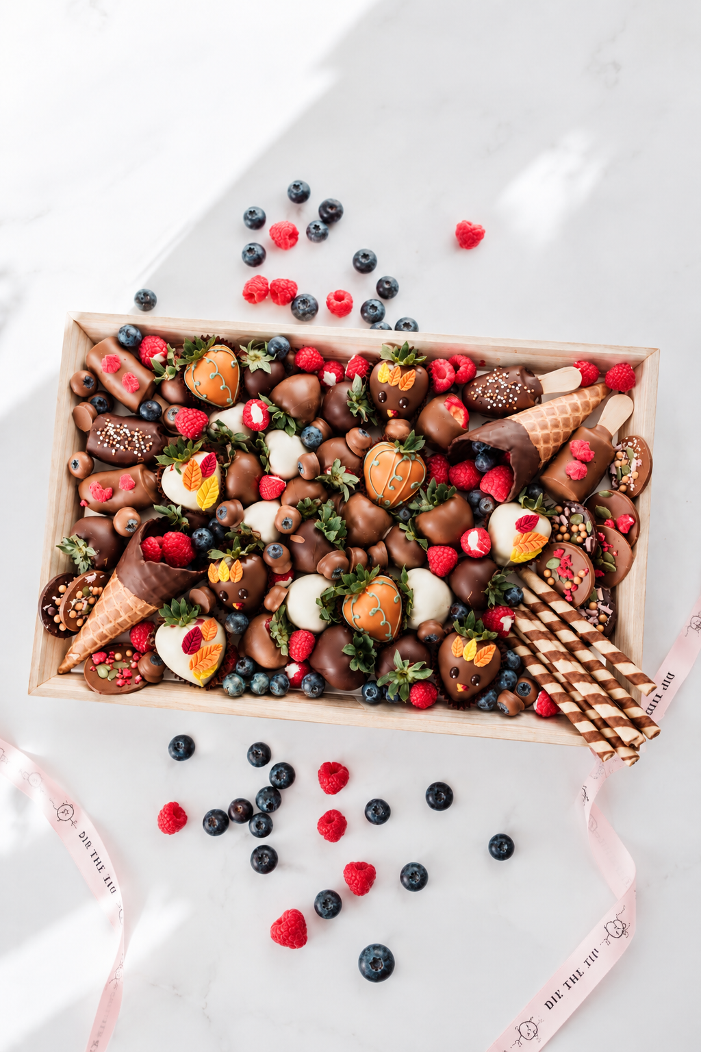 Berry Thankful Chocolate Grazing Board