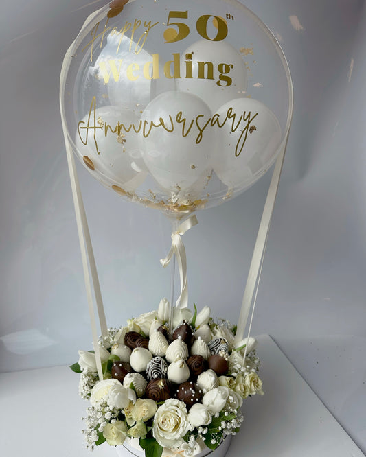 Up, Up & Away Bouquet: White on White Theme