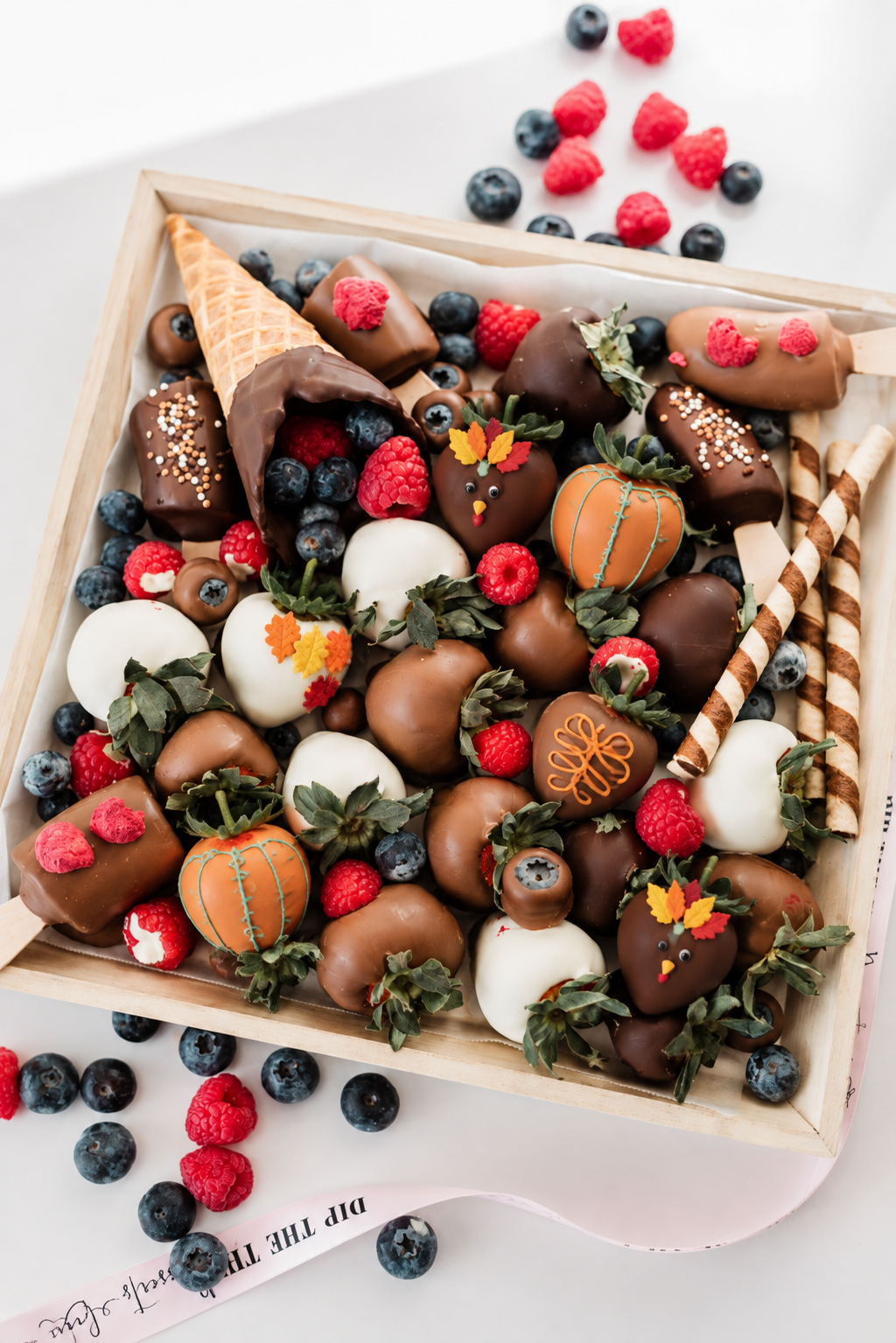 Berry Thankful Chocolate Grazing Board