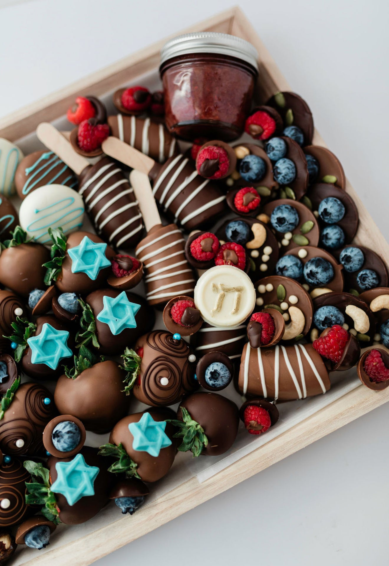 Hanukkah Chocolate Grazing Board
