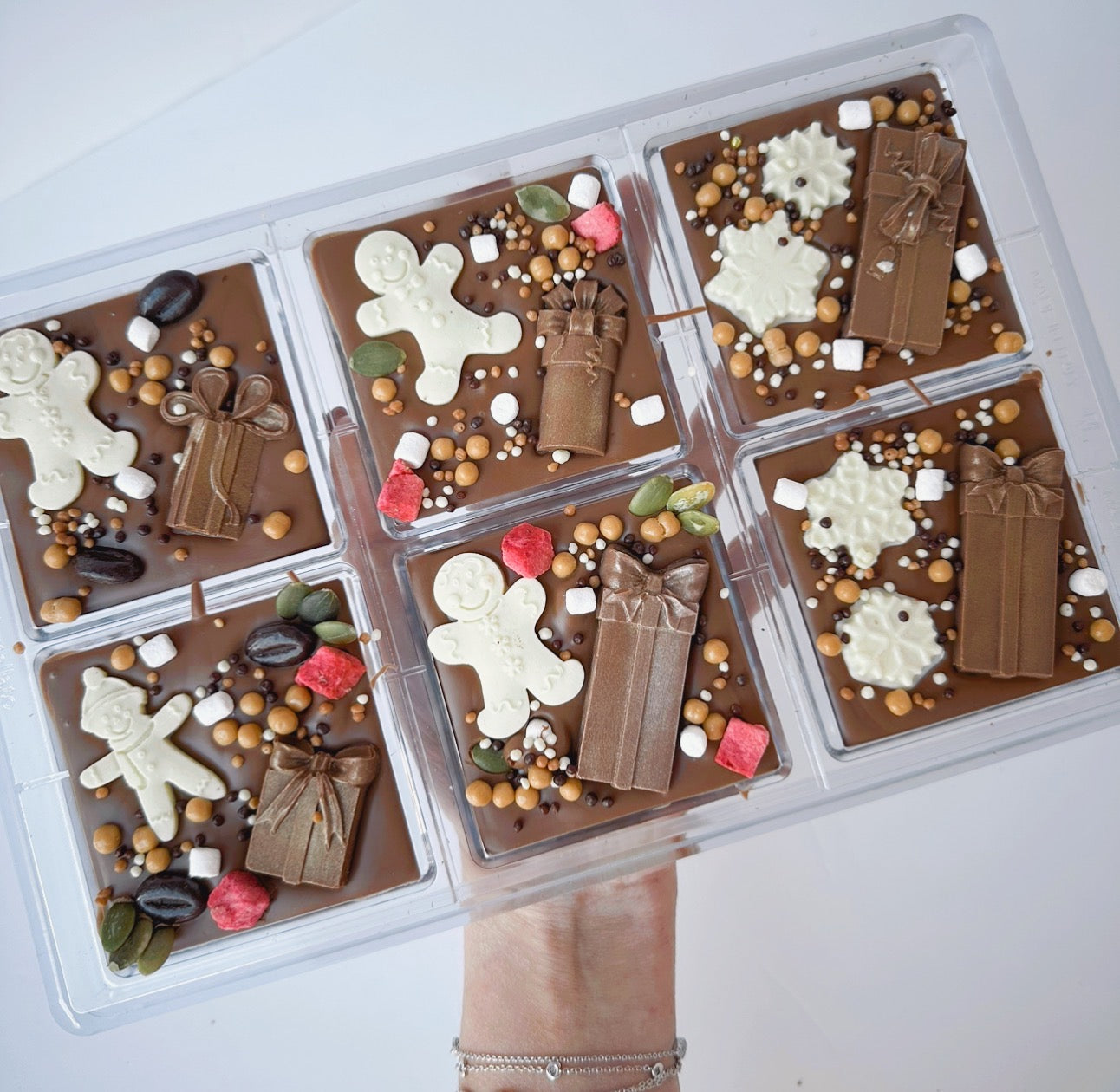 Mini Holiday Chocolate Bars