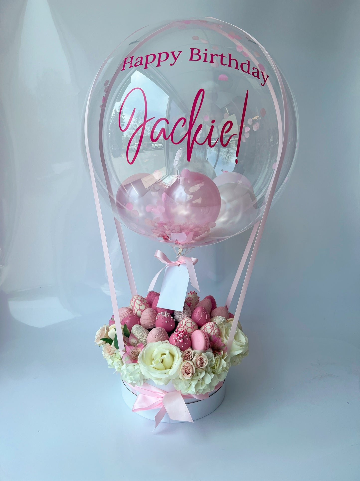 Up, Up & Away Bouquet: Fifty Shades of Pink