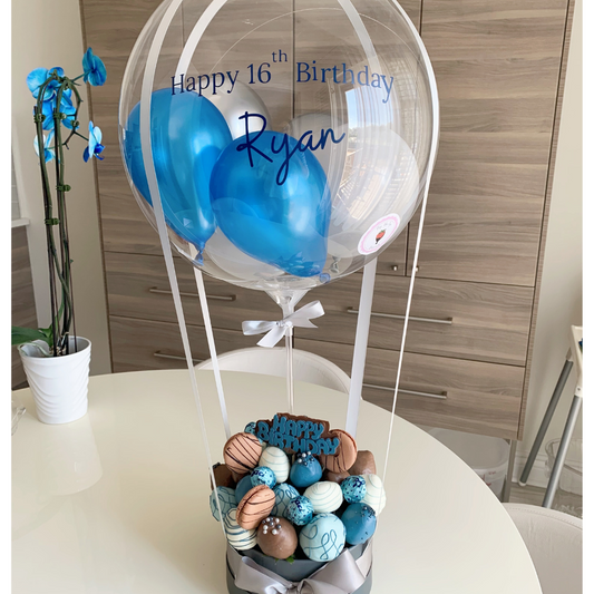 Up, Up & Away Bouquet: Blue & Silver Theme