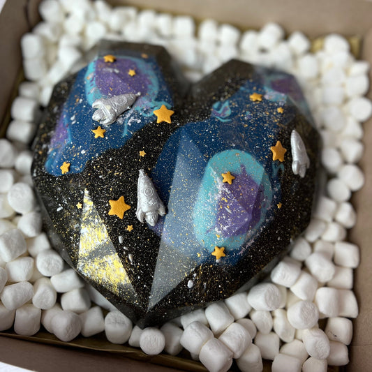 Galaxy Themed Chocolate Smash Heart