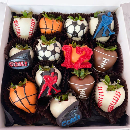 Sports Themed Chocolate Strawberries